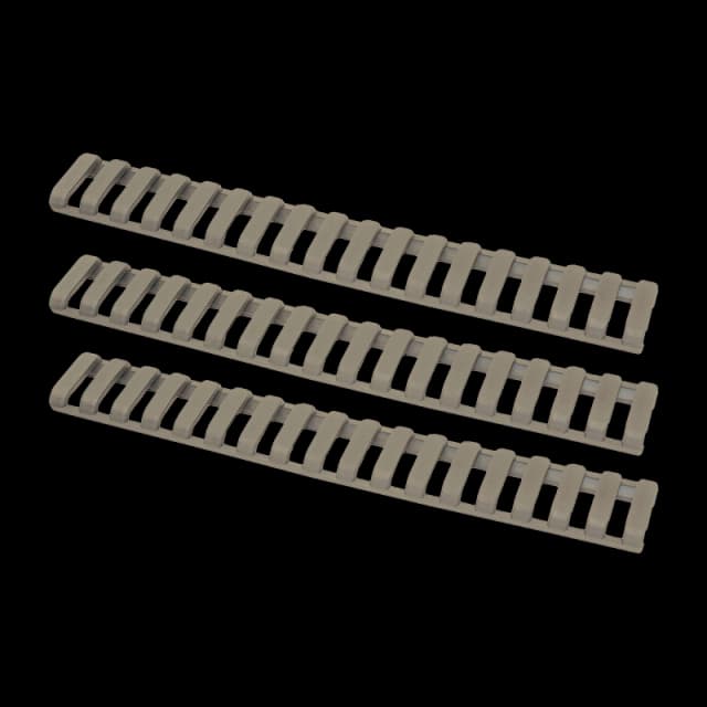 18 Slot Low Profile Ladder Rail Cover (3 Pack) Dark Earth