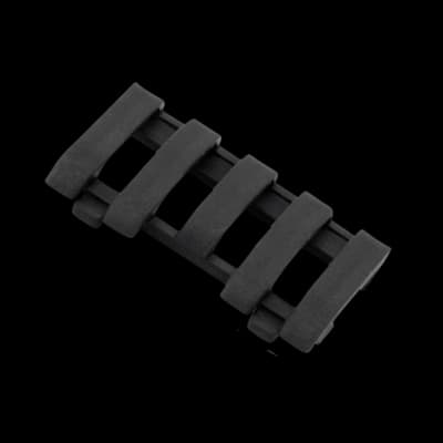 5-Slot Low Profile Wire Loom Rail Cover - Black